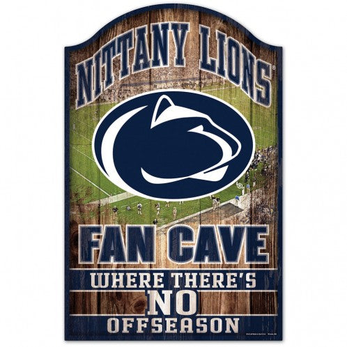 Penn State Nittany Lions Sign 11x17 Wood Fan Cave Design - Special Order