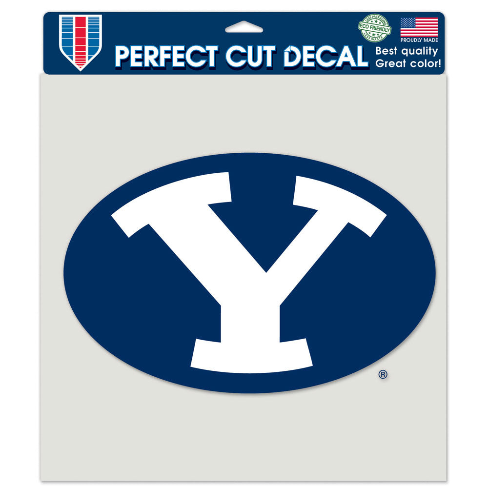 BYU Cougars Decal 8x8 Perfect Cut Color - Special Order