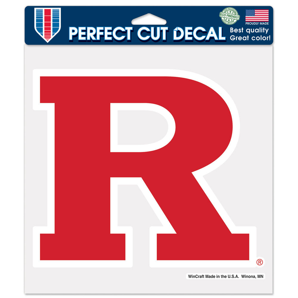 Rutgers Scarlet Knights Decal 8x8 Perfect Cut Color - Special Order