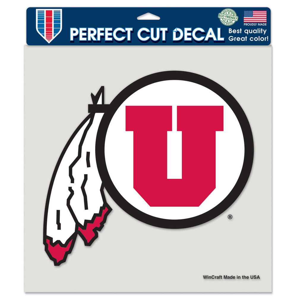 Utah Utes Decal 8x8 Perfect Cut Color - Special Order