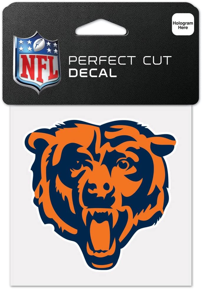 Chicago Bears Decal 4x4 Perfect Cut Color Bear - Special Order