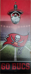Tampa Bay Buccaneers Sign Wood 5x11 Bottle Opener Slogan