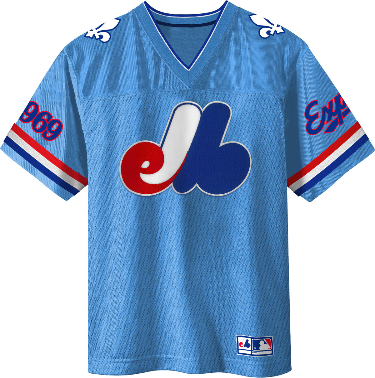 Montreal Expos MLB Football Light Blue T-Shirt