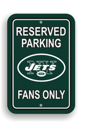 New York Jets Sign 12x18 Plastic Reserved Parking Style