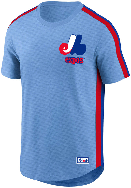 Montreal Expos MLB Athletic Mesh Light Blue T-Shirt