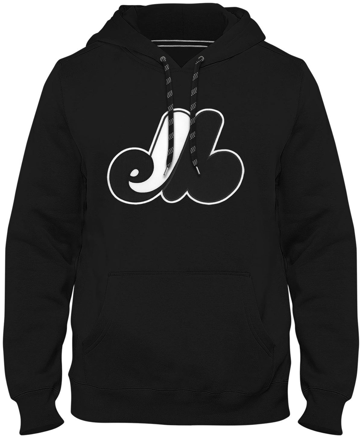 Montreal Expos MLB Shadow Express Black Hoodie
