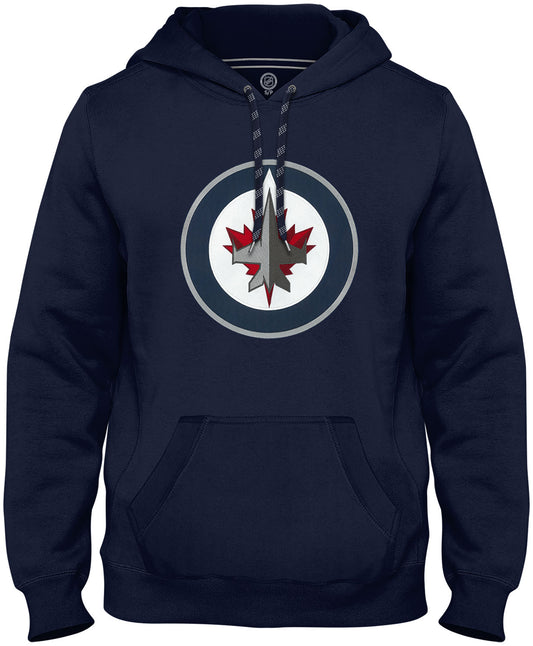 Winnipeg Jets NHL Express Canada Official Logo Navy Hoodie