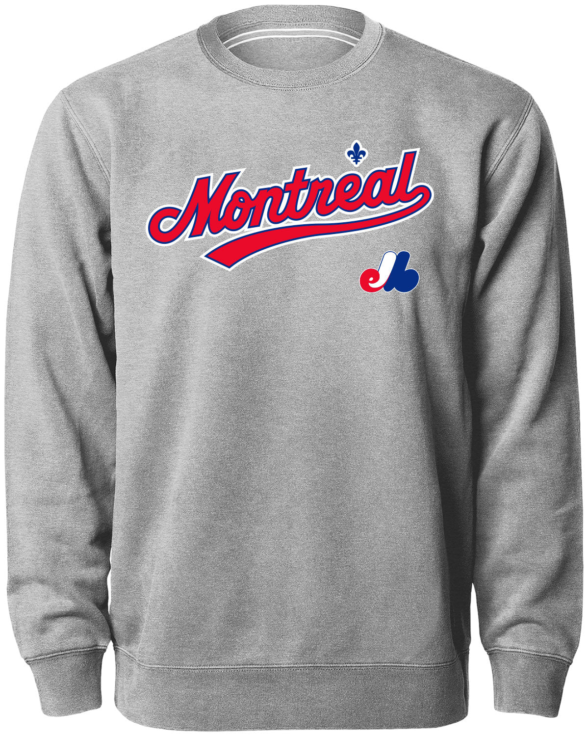 Montreal Expos MLB Crew Gray Sweatshirt