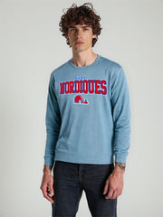 Quebec Nordiques NHL Crew Light Blue Sweatshirt