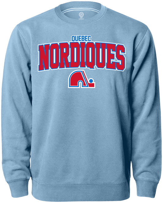 Quebec Nordiques NHL Crew Light Blue Sweatshirt