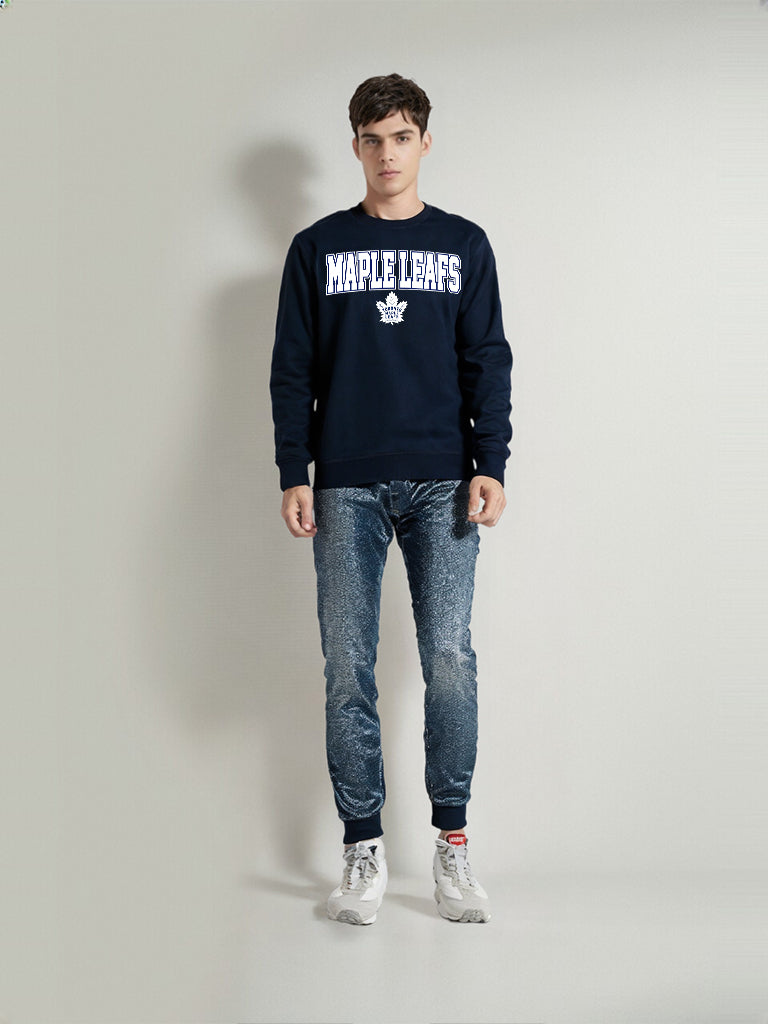 Toronto Maple Leafs NHL Crew Navy Sweatshirt