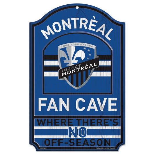 CF Montreal Sign 11x17 Wood Fan Cave Design - Special Order