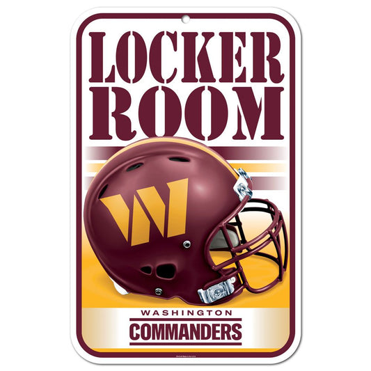 Washington Commanders Sign 11x17 Plastic Locker Room Design - Special Order