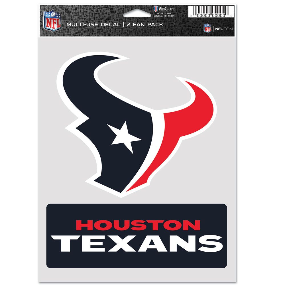 Houston Texans Decal Multi Use Fan 2 Pack