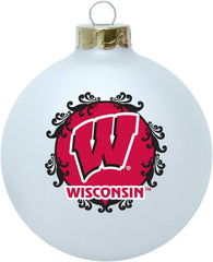Wisconsin Badgers Ornament Large Glass Ball Special Order