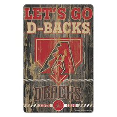 Arizona Diamondbacks Sign 11x17 Wood Slogan Design
