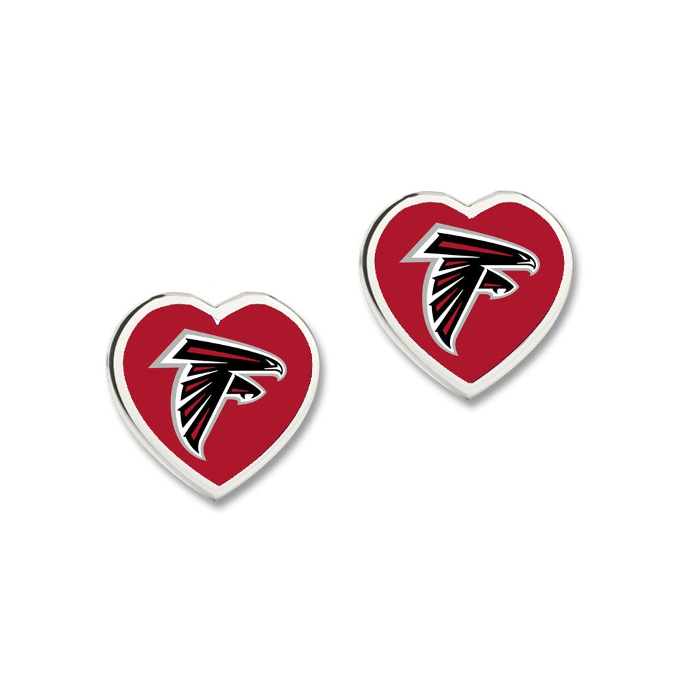 Atlanta Falcons Earrings Post Heart - Special Order