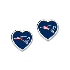 New England Patriots Earrings Post Heart - Special Order