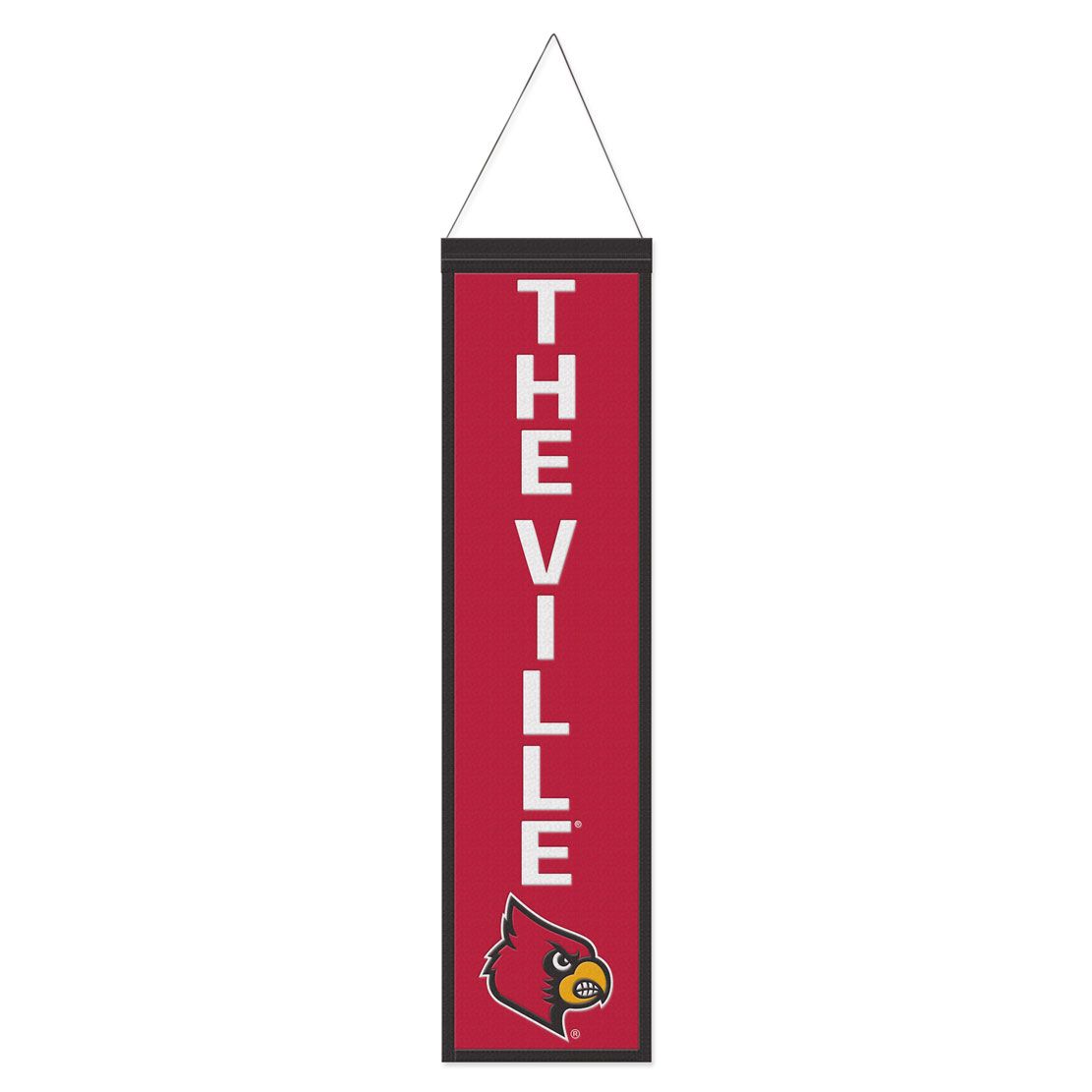 Louisville Cardinals Banner Wool 8x32 Heritage Slogan Design