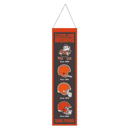 Cleveland Browns Banner Wool 8x32 Heritage Evolution Design