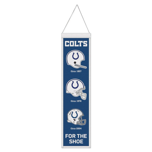 Indianapolis Colts Banner Wool 8x32 Heritage Evolution Design - Special Order