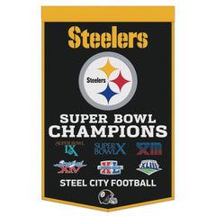 Pittsburgh Steelers Banner Wool 24x38 Dynasty Champ Design