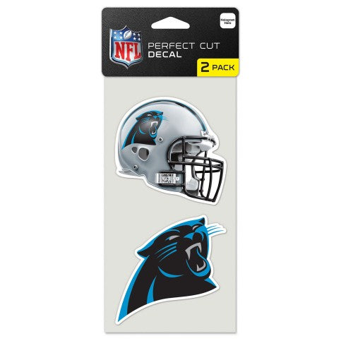 Carolina Panthers Decal 4x4 Die Cut Set of 2 - Special Order