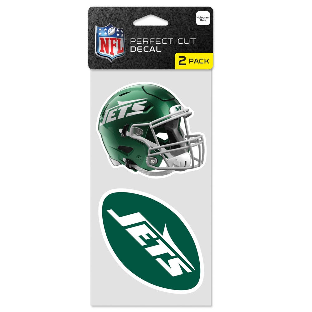 New York Jets Decal 4x4 Perfect Cut Set of 2