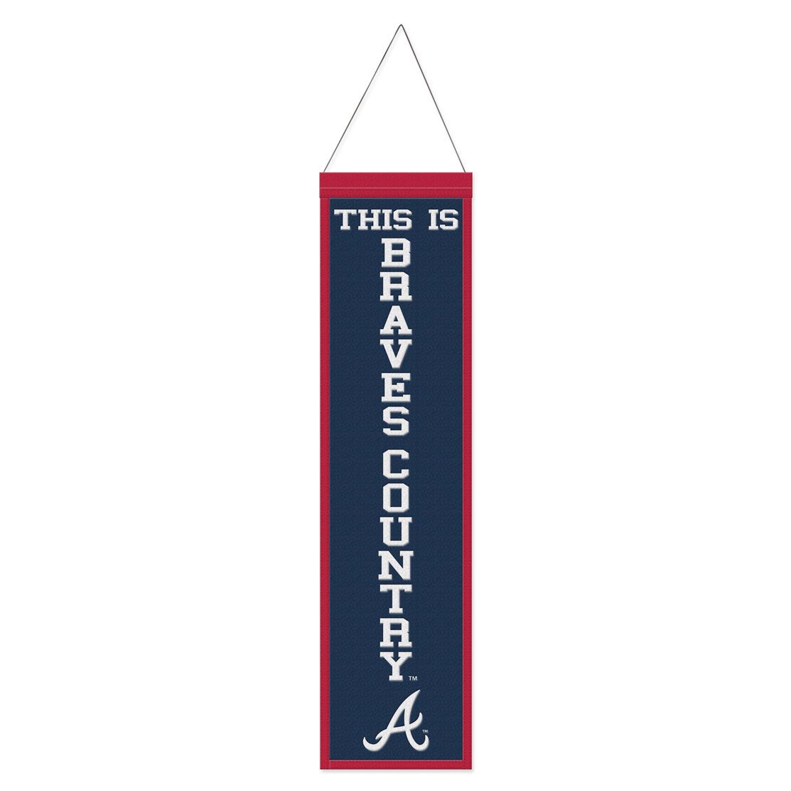 Atlanta Braves Banner Wool 8x32 Heritage Slogan Design