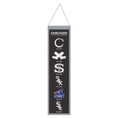 Chicago White Sox Banner Wool 8x32 Heritage Evolution Design - Special Order