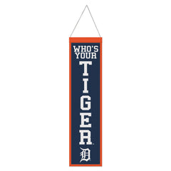 Detroit Tigers Banner Wool 8x32 Heritage Slogan Design