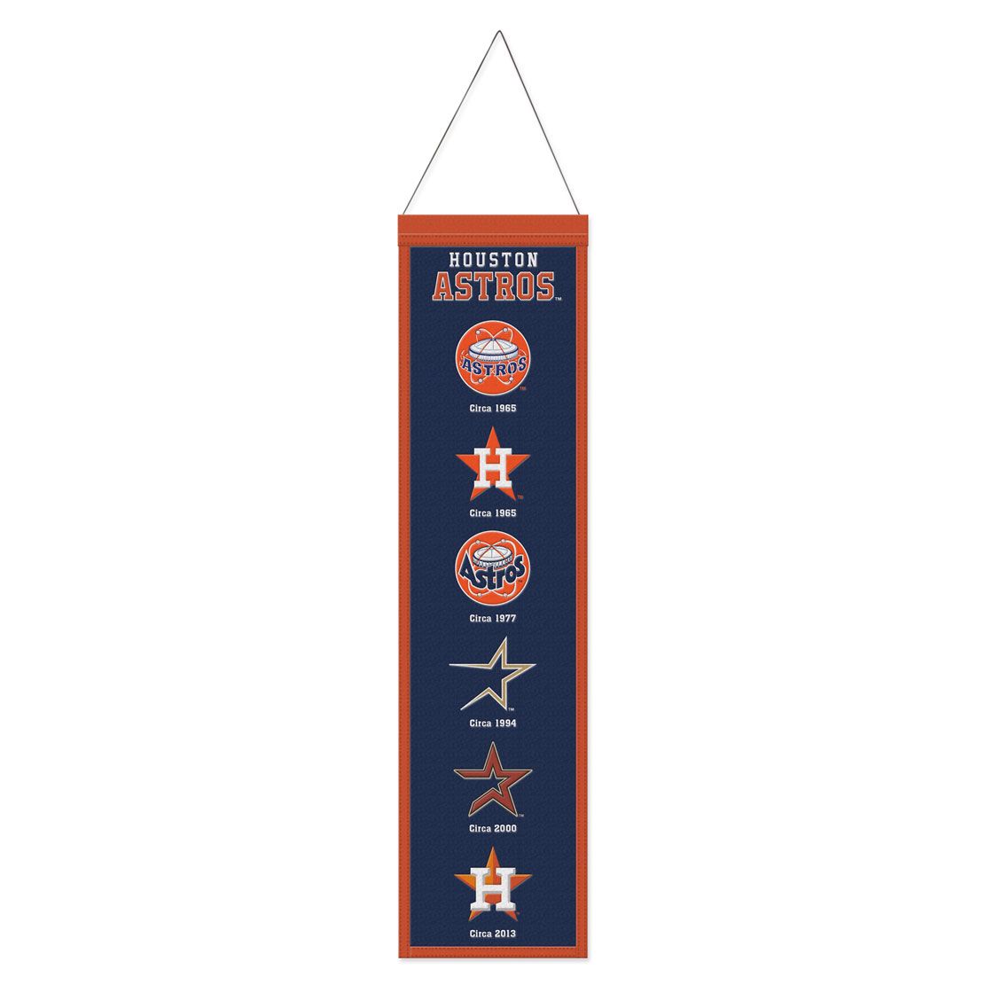 Houston Astros Banner Wool 8x32 Heritage Evolution Design - Special Order