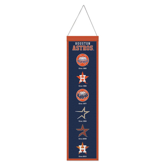 Houston Astros Banner Wool 8x32 Heritage Evolution Design - Special Order
