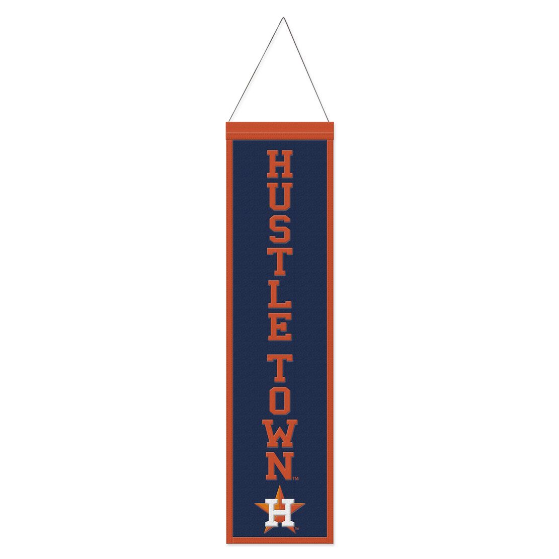 Houston Astros Banner Wool 8x32 Heritage Slogan Design