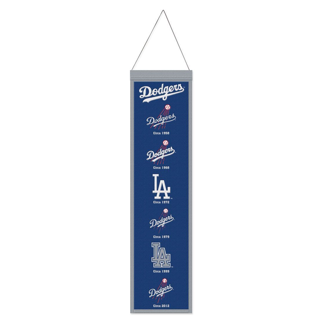 Los Angeles Dodgers Banner Wool 8x32 Heritage Evolution Design - Special Order