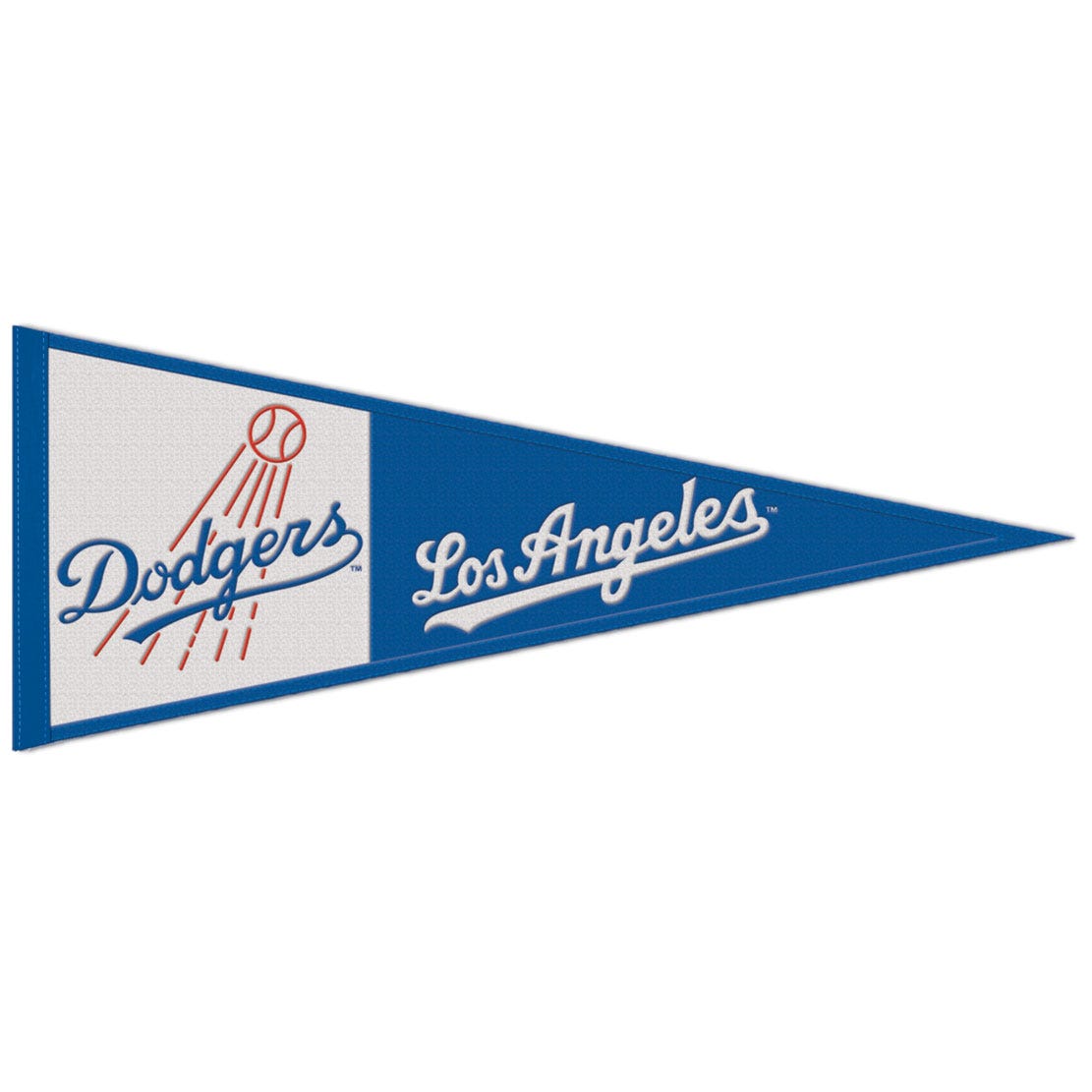 Los Angeles Dodgers Pennant 13x32 Wool Cooperstown - Special Order