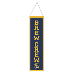 Milwaukee Brewers Banner Wool 8x32 Heritage Slogan Design