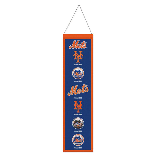 New York Mets Banner Wool 8x32 Heritage Evolution Design - Special Order