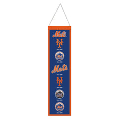 New York Mets Banner Wool 8x32 Heritage Evolution Design - Special Order