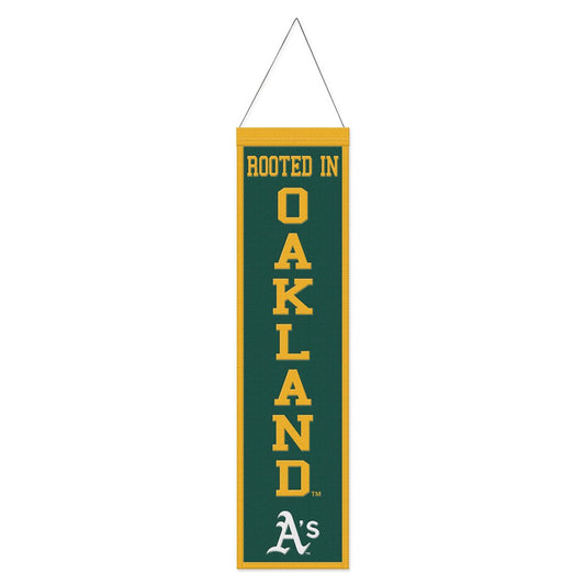 Oakland Athletics Banner Wool 8x32 Heritage Slogan Design