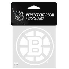 Boston Bruins Decal 4x4 Perfect Cut White