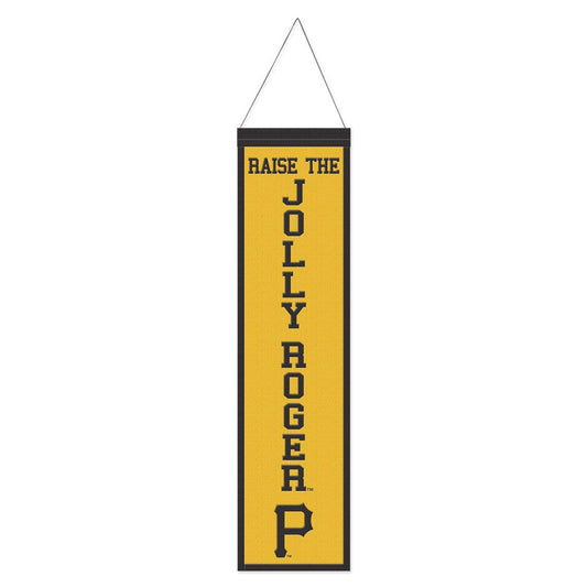 Pittsburgh Pirates Banner Wool 8x32 Heritage Slogan Design