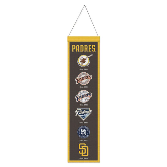 San Diego Padres Banner Wool 8x32 Heritage Evolution Design - Special Order