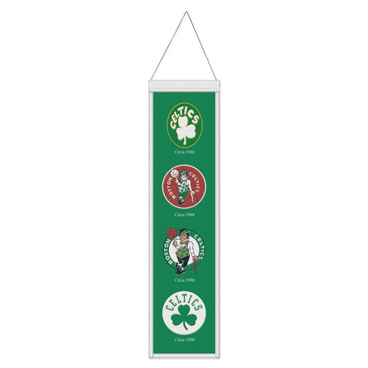 Boston Celtics Banner Wool 8x32 Heritage Evolution Design - Special Order