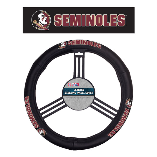 Florida State Seminoles Steering Wheel Cover Leather CO