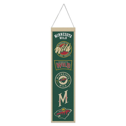 Minnesota Wild Banner Wool 8x32 Heritage Evolution Design - Special Order