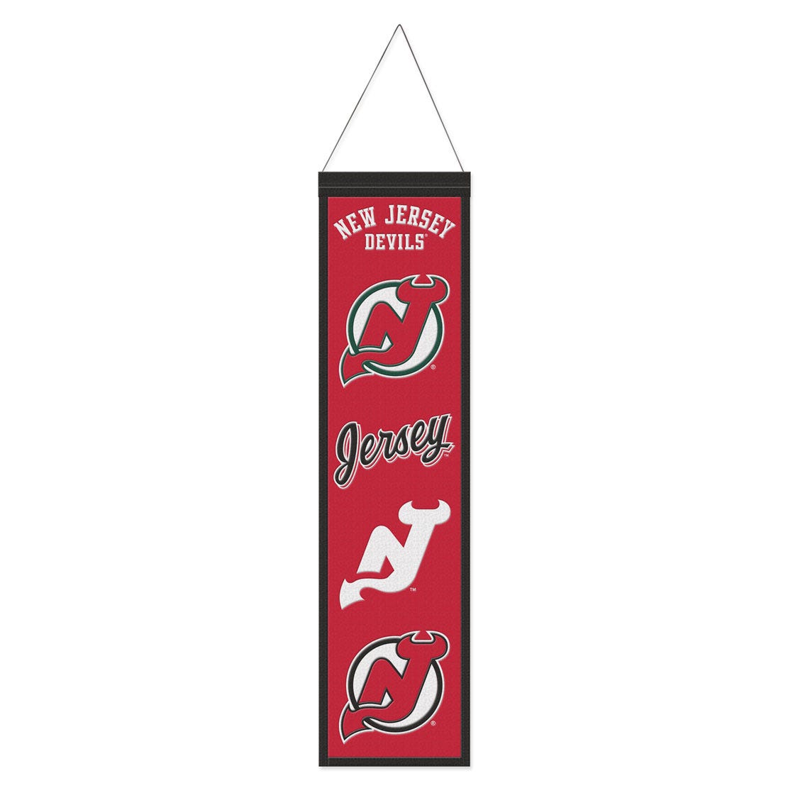 New Jersey Devils Banner Wool 8x32 Heritage Evolution Design - Special Order