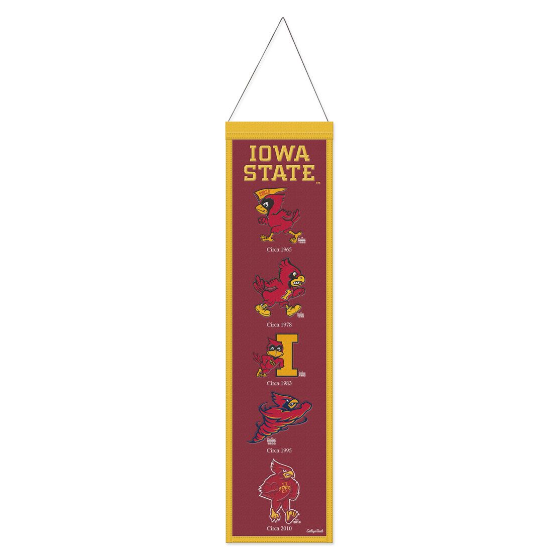Iowa State Cyclones Banner Wool 8x32 Heritage Evolution Design - Special Order