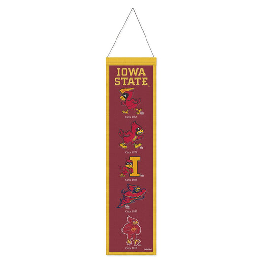 Iowa State Cyclones Banner Wool 8x32 Heritage Evolution Design - Special Order