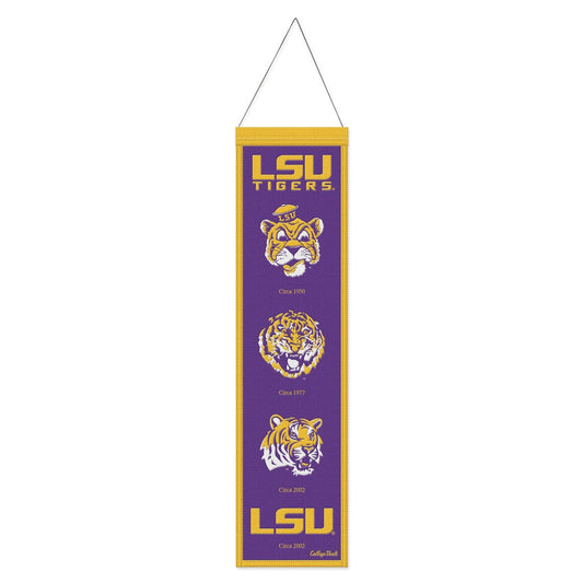 LSU Tigers Banner Wool 8x32 Heritage Evolution Design - Special Order
